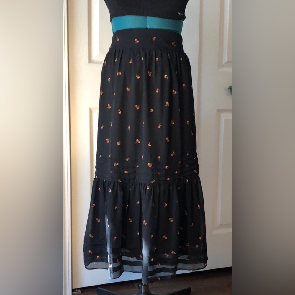 EUC Madewell  Maxi Skirt (Re)sourced Georgette Pintuck in Amie Floral size S